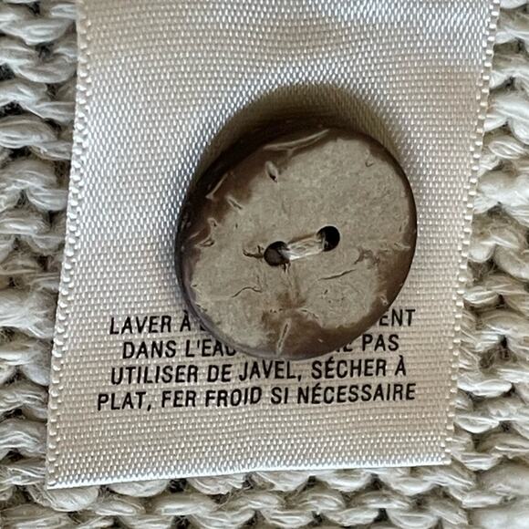 Rosie Neira Ewyn Neutral Open Knit Cardigan Vest size Medium - Picture 8 of 10